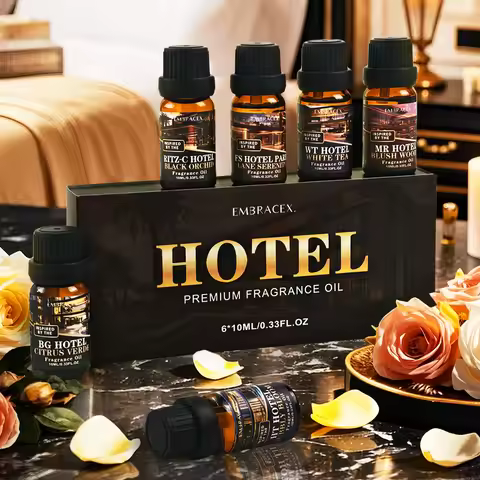 6PC/1PC Hotel Essential Oil Gifts Box Body Oil Massage Oil Skincare Soap Making 5 Star hotel essenti