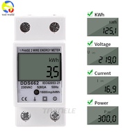 Single Phase Two Wire LCD Digital Display Wattmeter Power Consumption Energy Electric Meter kWh AC 2