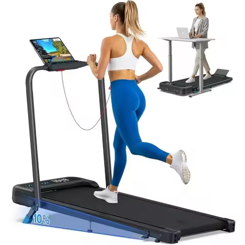 Compact 4-in-1 Treadmill with 10% Incline, 3.0HP, Quiet for Small Spaces, 350 lbs Capacity, LED Disp