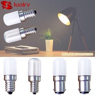 LUOLRV Fridge Bulb, T18 2W Pygmy Small Screw Refrigerator freezer light,  100-220V 6500K B15 E12 E14