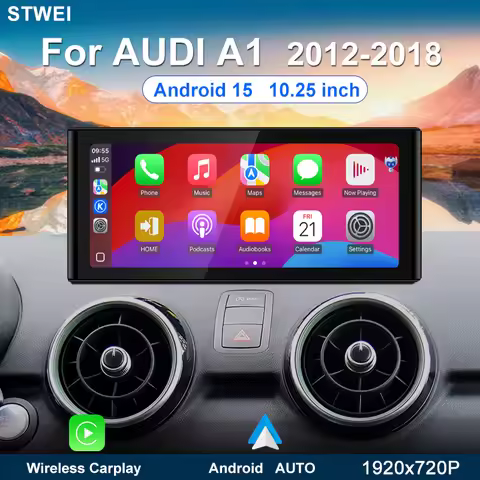 For Audi A1 2012 2013 2014 2015 2016-2018 10.25-inch car radio multimedia player Android 15 Wireless