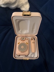 Divoom Fairy-OK portable retro-style karaoke speaker system in pink