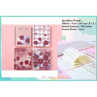 Scrapbook Notebook Cute Mini Notebook Aesthetic Rose Notebook A7