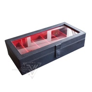 Black Red Glasses Box contains 6 Glasses Box Organizer Glasses storage box