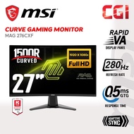 MSI 27" MAG276CXF Rapid VA FHD Adaptive Sync 280Hz 0.5ms Ai Vision Frameless Curved Gaming Monitor