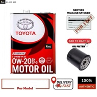 08880-12205 Toyota SN 0W20 GF5 Fully Synthetic Engine Oil (4 liter)