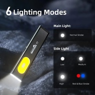 Warsun T7 LED Torch Light 550lm Mini EDC Flashlight USB Rechargeable Magnetic Portable LED Torch Com
