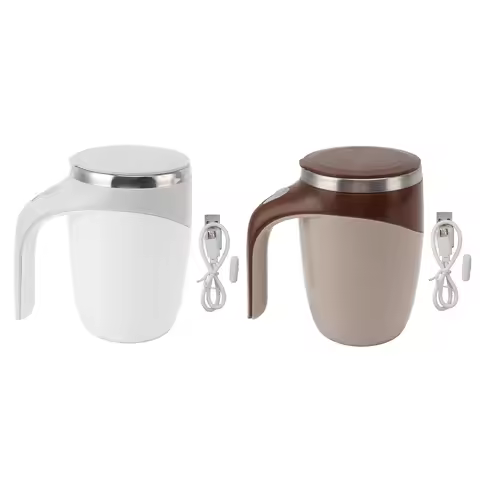 Automatic Magnetic Stirring Coffee Mug Battery Powered Self Stirring Cup Electric Mixing Cup with St