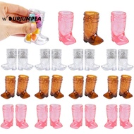 URJUMPEA 1/10Pcs Mini Cowboy Boot Glasses, Plastic Transparent Western Cowboy Glasses, Creative 1 Oz