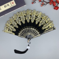 Chinese-style cloud-patterned ancient-style folding fan, plastic dance fan in Chinese style LT8K