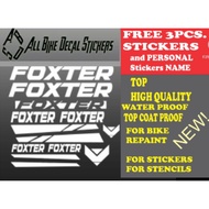 ♕☼☎FOXTER bike Stickers and Stencils