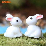 [GUYU] 2pcs Mini Rabbit Garden Ornament Miniature Figurine Plant Pot Fairy Garden Decor HOO