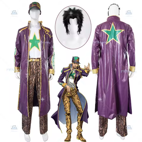 Anime JOJO Jotaro Kujo Cosplay Costume Qtaro Kujo Kūjō Jōtarō Outfit Jotaro Role Play For Hallowmas 