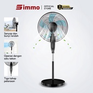 Simmo Electric Stand Fan 5 Blades 3 Speed Control Standing Silent Strong Wind 风扇 (16")