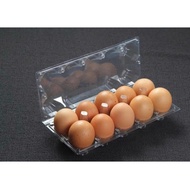 50pcs 10-Button Egg Mica Egg Tray/ Egg Tray/ with Lock Food Grade/