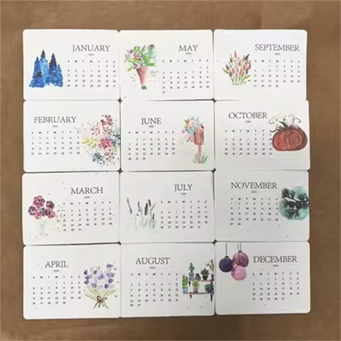 2026 Year Plantable Seed Paper Calendar Wildflower Herb Seeds, Biodegradable Eco-Friendly Home Offic