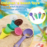 Kids Beach Toy Set Ice Cream Mold Sand Digging Tools Play Snow Building Summer Sandcastle Kit K0p0