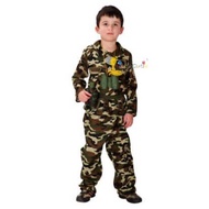 Little Cutie Army Costume Kids Tentera Malaysia Kostum Baju Askar Budak (Local) Lambang Malaysia Cos