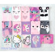 Pad Notebook Book Fur Character Unicorn Rabbit Cat Panda Doggy Fox Hell