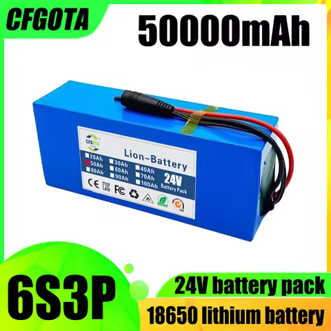 24V 50Ah 6S3P 18650 rechargeable lithium-ion battery 25.2V 50000mAh/lithium-ion battery pack+charger