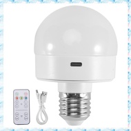 [R Q M U] Rechargeable Battery Operated Light Bulbs, 300LM E26  in Light Bulb for Lamps with Remote 
