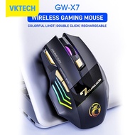 [Vktech] iMice GW-X7 7 Buttons Rechargeable RGB Wireless Mute Ergonomic Gaming Mouse