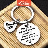Stainless Steel Jewelry Keychain Farewell Gift For Colleague Coworker Appreciation Work Best Wishes 