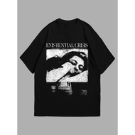 HITAM Wl.v Tshirt Existential Crisis skena Korea latest contemporary women's tops men's T-shirts siz