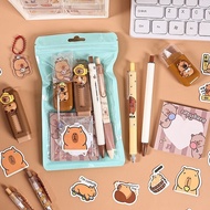 Sky - Stationery Set Gift Capybara Notebook Sticker School Supplies Sticky Book DIY Correction Choco