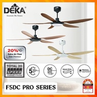 DEKA KRONOS F5DC PRO 46" 56" 5 Blades DC Motor 20 Speeds Remote Control Ceiling 吊扇  Fan Kipas Siling