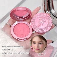 Gege Bear 3d Embossed Matte Blush Milky Pink Natural Cosmetic Long-lasting Makeup Face Blush R3u8