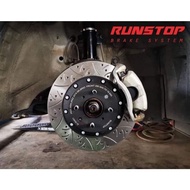 จานขยายลายFSC RUNSTOP ตรงรุ่น VIGO CHAMP FORTUNER 2013 350mm. จานเบรค เจาะรู เซาะร่อง พร้อมขาต่อ