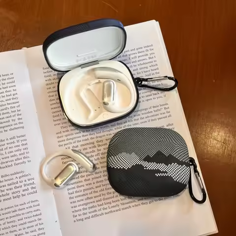 Cute Cartoon Silicone Case For Shokz OpenFit Pro Ear Hook Headphones Anti-drop Shockproof Matte Prot