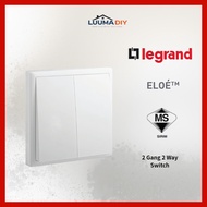 Legrand ELOE Series 2 Gang 2 Way Switch Socket & Socket Outlet Suis Socket