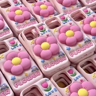 Phone Case Silicone 3D Fresh Flower Stand iPhone 16 Pro Max Apple 15 14 phone case accessories