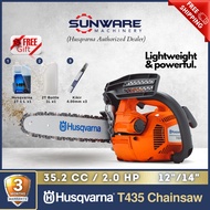 [Free Shipping] HUSQVARNA T435 X-Torq® One Hand Saw Top Handle Chainsaw 12" 14" (35.2cc)