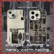 classics Margiela poster label Electroplated photo frame laser hard shell Phone Case Suitable for IP
