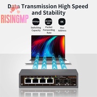 [risingmpS] 2.5Gbps Ethernet Switch 4 Port 2500Mbps Network Switcher 2 Port 10G SFP+ Slot Home Lab H