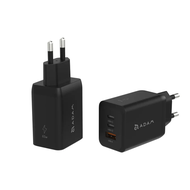 หัวชาร์จADAM ELEMENT OMNIA X65 GAN 65W 3-PORT FAST CHARGING WALL CHARGER TH PLUG-BLACK