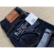 FLATHEAD 3209Z-Navy-20oz Tapered Straight (Ultra Suede with Zipper) Denim Jeans-20oz