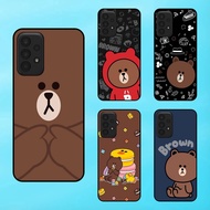 Cute Brown Bear Black Border Samsung A23 Phone Case