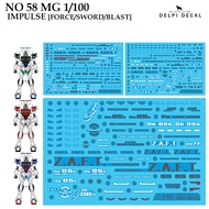WATER DECAL [DELPI] 58 MG 1/100 FORCE IMPULSE/SWORD IMPULSE/BLAST IMPULSE GUNDAM SLIDE MODEL KIT