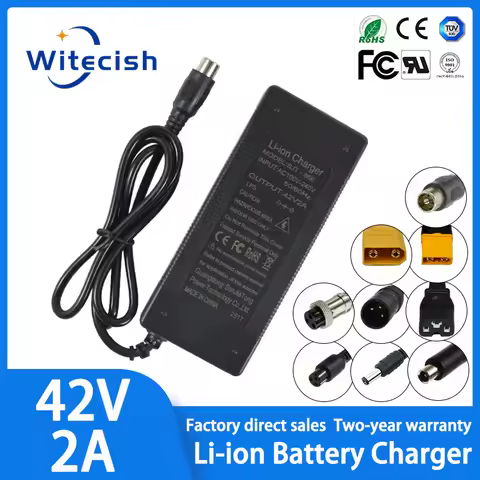 DC 42V 2A Lithium Battery Charger For Xiaomi M365 36V Lithium Battery Group Smart Fast Charge AC 100