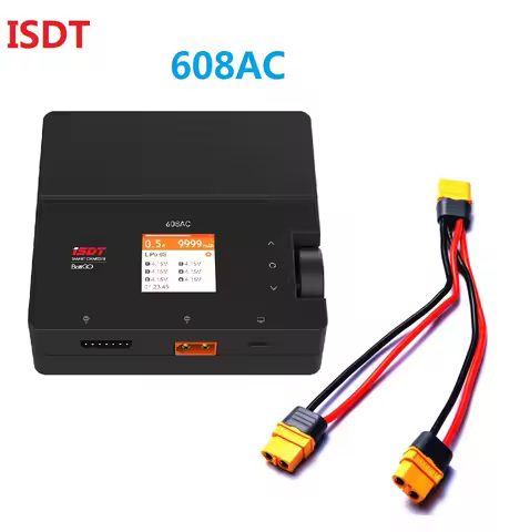 ISDT 608AC AC 60W DC 200W 8A BattGo Smart Battery Charger Discharger with Detachable Power Supply