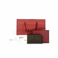 BALLY LOGO緹花零錢包，卡包，錢包，證件包，二手真品，正品，現貨