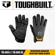 TOUGHBUILT TB-G03-L / TB-G03-XL Microfiber Abrasion Resistant Work Gloves Hand Protection Power Tool