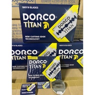 Genuine DORCO TITAN Razor Blades - Titanium blades, box of 100 blades