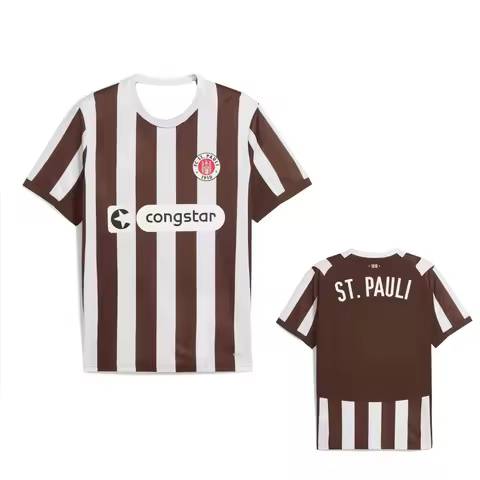 New Style FC St. Pauli 2025-26 Home Replica Football Jersey Breathable Sport T-Shirt Casual sport Ki