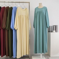 Muslim Fashion Plus size abaya plain color dresses jubah women wear ABAYAS Jubah Muslimah abaya