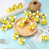20 Pcs Wool Felt Bumble Bee Craft Decor Ball For Christmas Clothing Tent Hat Decoration DIY And Handmade Crafts
